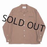 画像: WACKO MARIA/50'S OPEN COLLAR SHIRT（BROWN）［50'Sオープンカラーシャツ-23春夏］