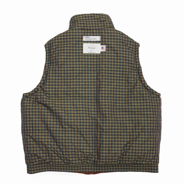 DAIRIKU/Reversible Check Nylon Vest（Brown） 【40%OFF