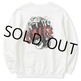 画像: CALEE/CALEE Old tiger crew neck sweat（White）［クルーネックスウェット-23春夏］