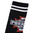 画像2: PORKCHOP/PORK SOX P-22 type-C（BLACK）［ソックス-23春夏］ (2)