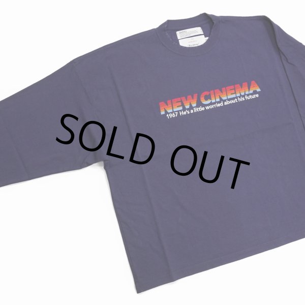 画像2: DAIRIKU/"NEW CINEMA" Tee（Purple）［刺繍長袖T-23春夏］ (2)