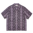 画像1: WACKO MARIA/PYTHON OPEN COLLAR SHIRT（PURPLE）［パイソンオープンカラーシャツ-23春夏］ (1)