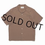 画像: WACKO MARIA/50'S OPEN COLLAR SHIRT（BROWN）［50'Sオープンカラーシャツ-23春夏］