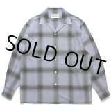 画像: WACKO MARIA/OMBRE CHECK OPEN COLLAR SHIRT L/S（PURPLE/BLACK）［オンブレチェックオープンカラーシャツ-23春夏］