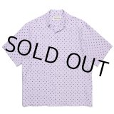 画像: WACKO MARIA/SMALL DOTS OPEN COLLAR SHIRT（PURPLE）［スモールドットオープンカラーシャツ-23春夏］