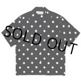 画像: WACKO MARIA/DOTS OPEN COLLAR SHIRT（BLACK）［ドットオープンカラーシャツ-23春夏］