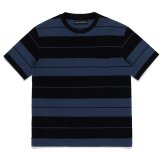 画像: WACKO MARIA/STRIPED T-SHIRT（NAVY/BLACK）［ストライプT-23春夏］