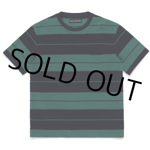 画像: WACKO MARIA/STRIPED T-SHIRT（GREEN/BLACK）［ストライプT-23春夏］