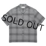 画像: WACKO MARIA/OMBRE CHECK OPEN COLLAR SHIRT（GRAY/BLACK）［オンブレチェックオープンカラーシャツ-23春夏］