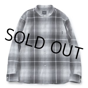 画像: RATS/STAND COLLAR CHECK SHIRT（GRAY CHECK） 【30%OFF】［スタンドカラーチェックシャツ-23春夏］