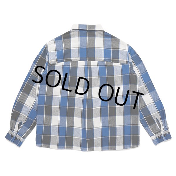 画像2: CHALLENGER/L/S BIG CHECK SHIRT（BLUE）［ビッグチェックシャツ-23秋冬］ (2)