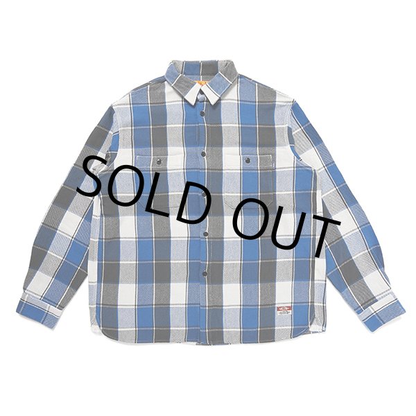 画像1: CHALLENGER/L/S BIG CHECK SHIRT（BLUE）［ビッグチェックシャツ-23秋冬］ (1)