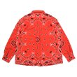 画像2: CHALLENGER/L/S BANDANA NEL SHIRT（RED）［バンダナネルシャツ-23秋冬］ (2)