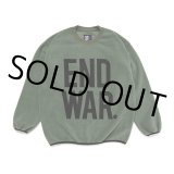 画像: CHALLENGER/C/N END WAR FLEECE（DARK GREEN）［フリースクルーネック-23秋冬］