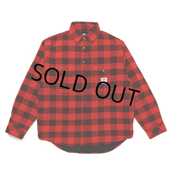 画像1: CHALLENGER/BUFFALO CHECK LINING SHIRT（RED/BLACK）［バッファローチェックライニングシャツ-23秋冬］ (1)