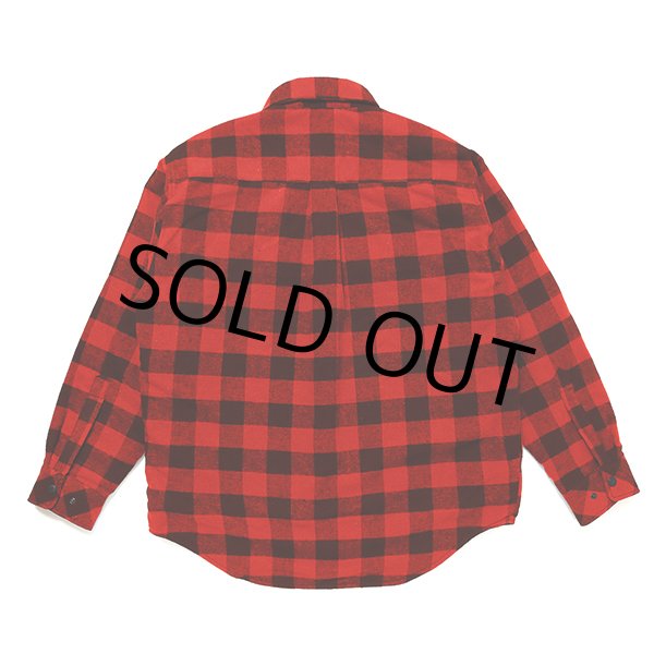 画像2: CHALLENGER/BUFFALO CHECK LINING SHIRT（RED/BLACK）［バッファローチェックライニングシャツ-23秋冬］ (2)