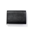 画像2: CALEE/SILVER STAR CONCHO FLAP LEATHER HALF WALLET（BLACK）［レザーハーフウォレット-24春夏］ (2)