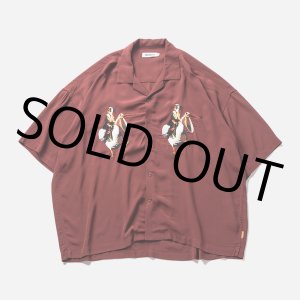 画像: TIGHTBOOTH/PELICAN ALOHA（Burgundy） 【40%OFF】［ペリカンアロハ-23夏］