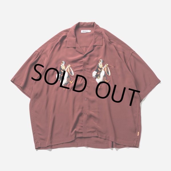 画像1: TIGHTBOOTH/PELICAN ALOHA（Burgundy） 【40%OFF】［ペリカンアロハ-23夏］ (1)