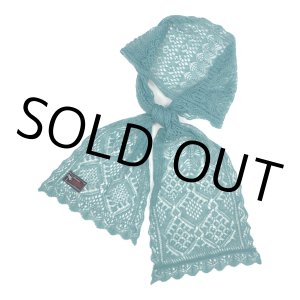 画像: DAIRIKU/Lace Muffler（Aqua） 【40%OFF】［レースマフラー-23秋冬］