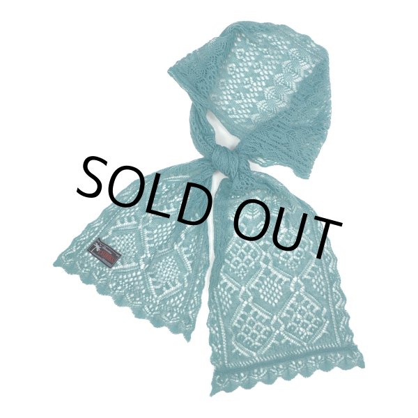 画像1: DAIRIKU/Lace Muffler（Aqua） 【40%OFF】［レースマフラー-23秋冬］ (1)