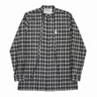 画像1: DAIRIKU/Ribbon Tie Check Shirt（Black）［リボンタイチェックシャツ-23秋冬］ (1)