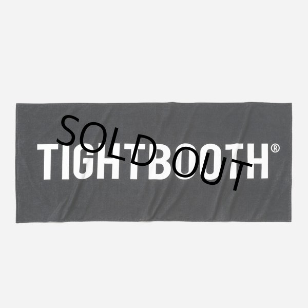 画像1: TIGHTBOOTH/LOGO BEACH TOWEL（Black） 【20%OFF】［ビーチタオル-23夏］ (1)