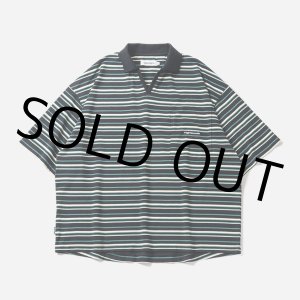 画像: TIGHTBOOTH/BORDER OPEN POLO（Black） 【40%OFF】［ボーダーオープンポロ-23夏］