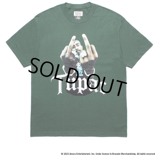 画像1: WACKO MARIA/2PAC / T-SHIRT（GREEN）［プリントT-23秋冬］ (1)