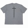 画像1: RATS/CROSS TEE（CHARCOAL/BLACK）［プリントT-23春夏］ (1)