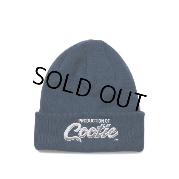 画像1: COOTIE PRODUCTIONS/Embroidery Dry Tech Big Cuffed Beanie（PRODUCTION OF COOTIE）（Navy）［カフドビーニー-23秋冬］ (1)