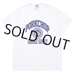 画像: PORKCHOP/2nd COLLEGE TEE（WHITE）［プリントT-23秋冬］