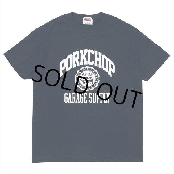 画像1: PORKCHOP/2nd COLLEGE TEE（NAVY）［プリントT-23秋冬］ (1)