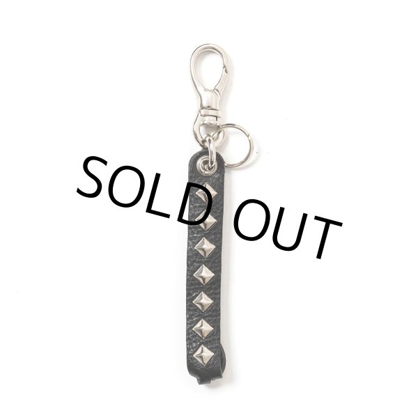 画像1: CALEE/STUDS LEATHER ASSORT KEY RING -TYPE I- B（BLACK B）［スタッズレザーキーリング-23秋冬］ (1)