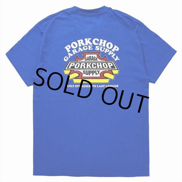 画像1: PORKCHOP/3D B&S TEE（BLUE）［プリントT-23秋冬］ (1)