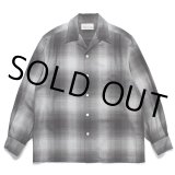 画像: WACKO MARIA/OMBRE CHECK OPEN COLLAR SHIRT（GRAY）［オンブレチェックオープンカラーシャツ-23秋冬］