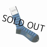 画像: WACKO MARIA/DIAMOND JACQUARD SOCKS（BLUE）［ダイヤモンドジャガードソックス-23秋冬］