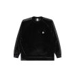 画像1: BlackEyePatch/SMALL OG LABEL VELOUR CREW（BLACK） (1)