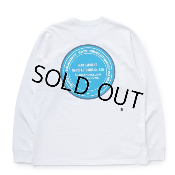 画像1: RATS/CIRCLE MGM LS TEE（WHITE） 【30%OFF】［プリント長袖T-23秋冬］ (1)