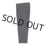 画像: WACKO MARIA/DORMEUIL / STRIPED PLEATED TROUSERS（TYPE-2）（BLACK）［ワンタックスラックス(TYPE-2)-23秋冬］