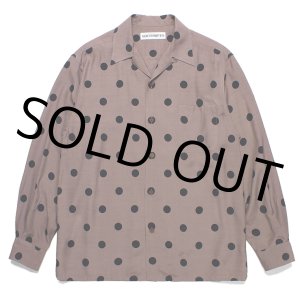 画像: WACKO MARIA/DOTS OPEN COLLAR SHIRT（BROWN）［ドットオープンカラーシャツ-23秋冬］