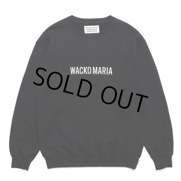 画像1: WACKO MARIA/MIDDLE WEIGHT CREW NECK SWEAT SHIRT（BLACK）［クルーネックスウェット-23秋冬］ (1)