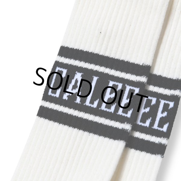 画像2: CALEE/JACQUARD PILE LINE SOCKS（WHITE）［ラインソックス-23秋冬］ (2)