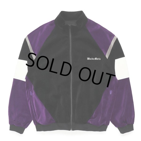 画像1: WACKO MARIA/VELVETEEN TRACK JACKET（BLACK/PURPLE）［ベルベッティーントラックJKT-23秋冬］ (1)