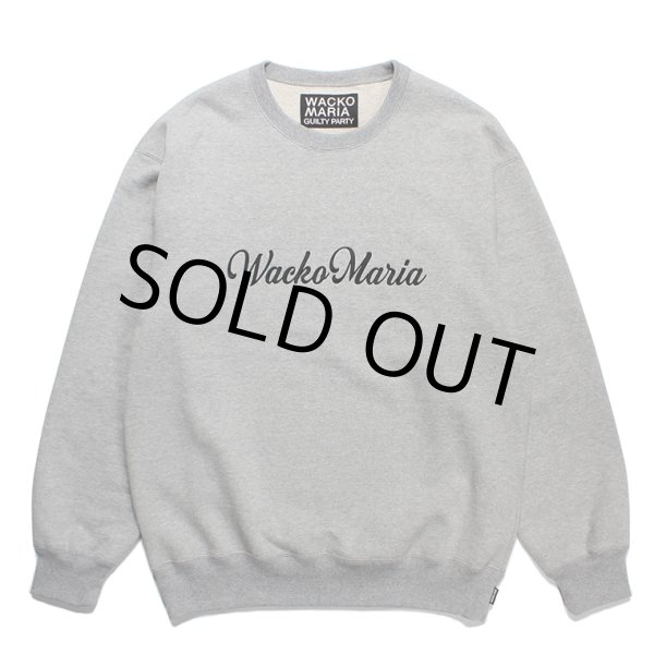 画像1: WACKO MARIA/HEAVY WEIGHT CREW NECK SWEAT SHIRT（GRAY）［クルーネックスウェット-23秋冬］ (1)