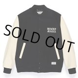 画像: WACKO MARIA/LEATHER VARSITY JACKET（BLACK）［レザーヴァーシティJKT-23秋冬］