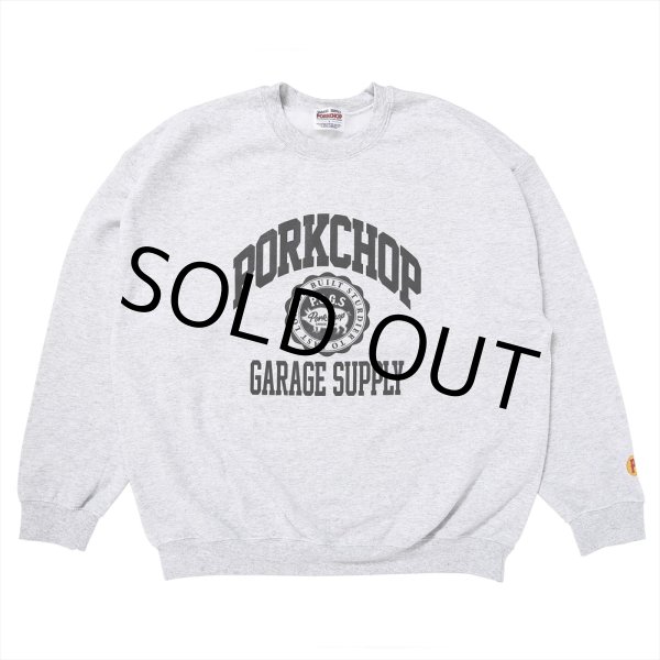 画像1: PORKCHOP/2nd COLLEGE SWEAT（GRAY）［クルーネックスウェット-23秋冬］ (1)