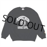 画像: PORKCHOP/2nd COLLEGE SWEAT（BLACK）［クルーネックスウェット-23秋冬］