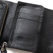 画像5: CALEE/PLANE LEATHER FLAP HALF WALLET＜STUDS CHARM＞（BLACK）［ハーフウォレット-23秋冬］ (5)