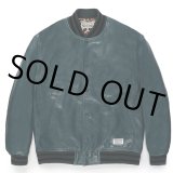 画像: WACKO MARIA/LEATHER VARSITY JACKET（BLUE）［レザーヴァーシティJKT-23秋冬］